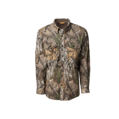 Camisa Magellan Outdoors Hunt Gear Twill Shirt Real Tree