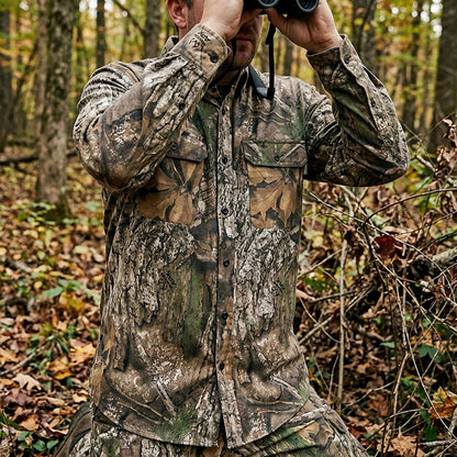 Camisa Magellan Outdoors Hunt Gear Twill Shirt Real Tree