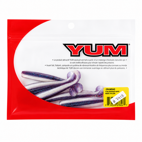 Señuelo YUM Crawdad / Worm — Vinilo Soft Bait (6pcs)