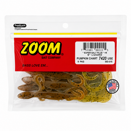 Señuelo Lagarto Zoom Super Salt Plus 6" (9 pzas)
