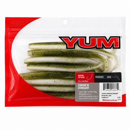 Señuelo Soft YUM Dinger 5" Gusano (paquete 8 pcs)